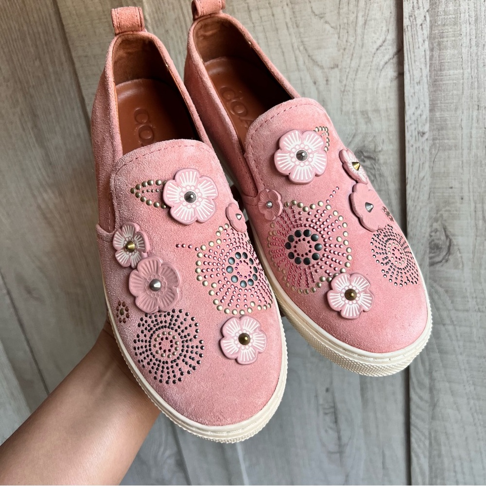 Coach Slip On Sneaker With Tea Rose Rivets